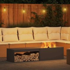 Vidaxl Kamin Crna 160 x 45 x 35 cm Čelik