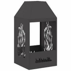 Vidaxl Kamin Crna 50 x 50 x 100 cm Čelik