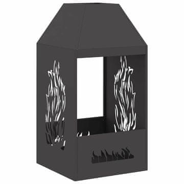 Vidaxl Kamin Crna 50 x 50 x 100 cm Čelik