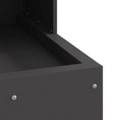 Vidaxl Kamin Crna 50 x 50 x 100 cm Čelik