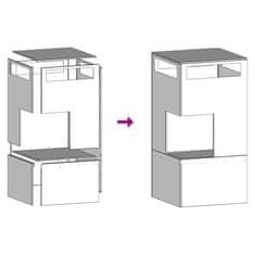 Vidaxl Kamin Crna 50 x 50 x 100 cm Čelik