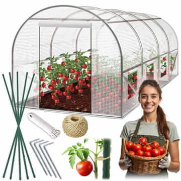 Plonos Vrtni tunel 2,5 x 4 m (10 m2) bijeli