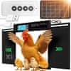 Dexxer Elektronička solarna automatska LCD vrata za kokošinjac 38x28cm crna