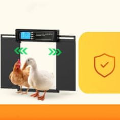 Dexxer Elektronička solarna automatska LCD vrata za kokošinjac 38x28cm crna