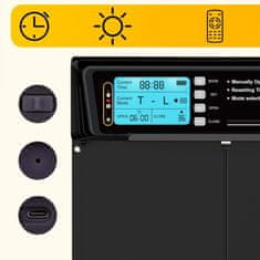 Dexxer Elektronička solarna automatska LCD vrata za kokošinjac 38x28cm crna