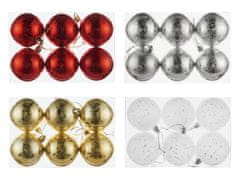 Set od 6 srebrnih božićnih kuglica