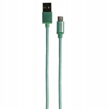 GR Podatkovni kabel - Micro USB na USB, pleteni, duljina 1 m - zeleni