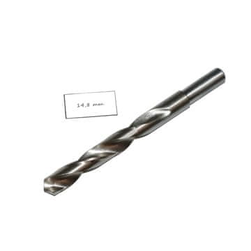 Cilindrično spiralno svrdlo 14,80 mm. DIN338 HSS. Za metal, drvo i plastiku.