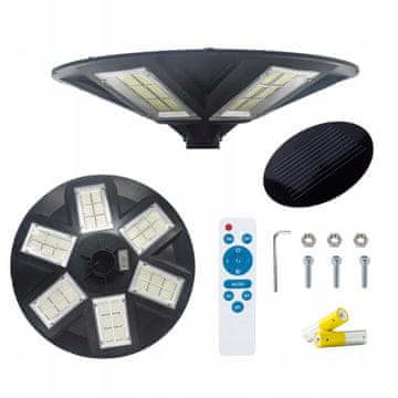 LED solarna lampa sa senzorom pokreta, 6 LED panela
