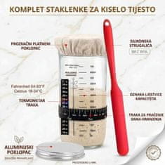 HOME & MARKER® Set za kiselo tijesto i pečenje kruha, košara 23 cm + starter 650 ml | DOUGHMASTER