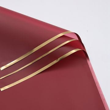 Folija florealna - "Stripe" crveno vino - listovi 58x58 cm - 20 kom