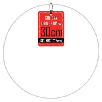 Metalni obruč za vijenac - bijeli - 30 cm