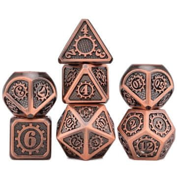 Steampunk RPG kockice, set od 7 metalnih kockica