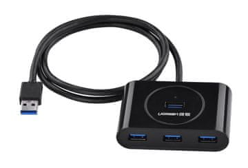 Ugreen USB 3.0 4-portni hub, crni, 1 m – u kutiji