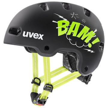 Uvex Kid 4 Style dječja kaciga, 55–58 cm, Bam Black Lime Matt
