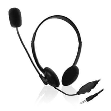 Ewent slušalice za telefone/tablete, kontrola glasnoće, mikrofon, EW3567
