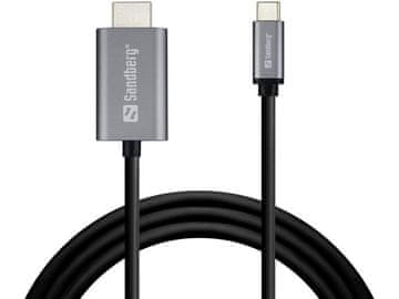 Sandberg USB-C na HDMI adapter kabel, 2 m