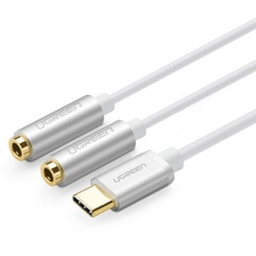Ugreen USB-C na 3,5 mm audio kabel, 2 x 25 cm