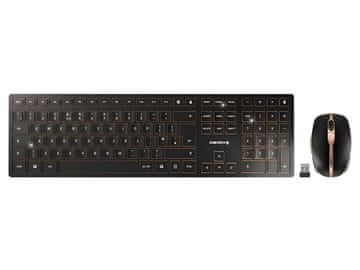 Cherry DW 9100 SLIM tipkovnica i miš, Bluetooth, crna, USB, raspored tipki UK/SLO