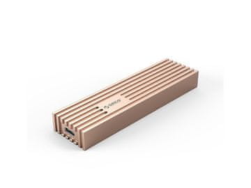 Orico Vanjsko kućište za M.2 NVMe/SATA 2230–2280 putem USB 3.2 Gen 2 Type-C, 10 Gbps, aluminij, ružičasto zlato, FV35C3