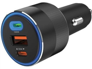 Sandberg Sadberg 3-u-1 130W USB-C Power Delivery punjač za automobil