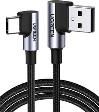 Ugreen USB na USB-C kabel za brzo punjenje, 90 stupnjeva, 2 m