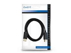 Ewent DisplayPort 1.4 kabel, M/M, 8K 60 Hz, 4K 240 Hz, oklopljen, 2 m, crni, EC1406
