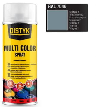 DISTYK MULTI COLOR SPREJ RAL 7046 TELE SIVA 400 ml, 6 komada