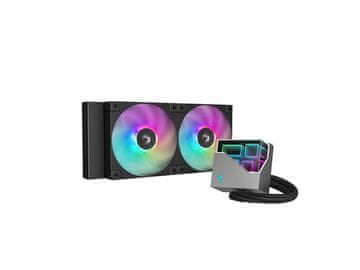 DEEPCOOL Komplet za vodeno hlađenje AIO Liquid Cooler DeepCool LT240 ARGB, 240mm, RGB, crni