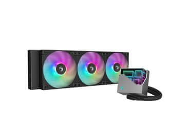 DEEPCOOL Komplet za vodeno hlađenje AIO Liquid Cooler DeepCool LT360 ARGB, 360mm, RGB, crni