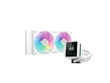 DEEPCOOL Sustav vodenog hlađenja AIO Liquid Cooler DeepCool MYSTIQUE 240 WH ARGB, 240mm, RGB, LCD, bijeli