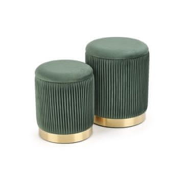 Halmar Stolice MONTY stool set, dark green (1p=1kpl)