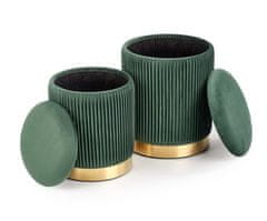 Halmar Stolice MONTY stool set, dark green (1p=1kpl)