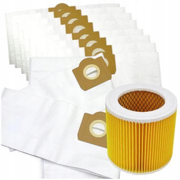 Set od 10 vrećica za Karcher plus KWD WD3 WD2 usisavač + filter
