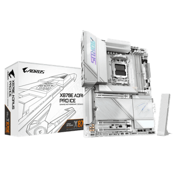 Gigabyte X870E AORUS PRO ICE, DDR5, SATA3, USB4, DP, 2.5GbE, Wi-Fi 7, AM5 ATX