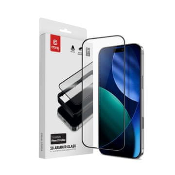Crong 3D Armor Glass - Kaljeno staklo za iPhone 17 Pro Max + okvir za montažu