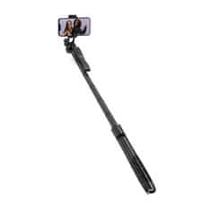 Crong SelfieGo Ultra - aluminijski Bluetooth selfie štapić s tronožcem (crni)