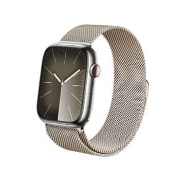 Crong Milano Steel - Remen od nehrđajućeg čelika za Apple Watch 44/45/46/49 mm (šampanjac)