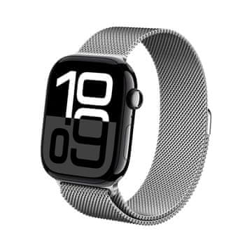Crong Milano Steel - Remen od nehrđajućeg čelika za Apple Watch 44/45/46/49 mm (srebrni)