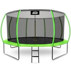 Aga SPORT EXCLUSIVE Trampolin 430 cm Svijetlo zelena + zaštitna mreža + ljestve