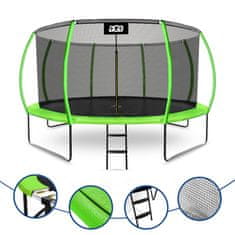 Aga SPORT EXCLUSIVE Trampolin 430 cm Svijetlo zelena + zaštitna mreža + ljestve
