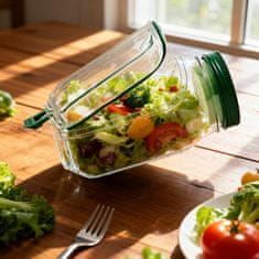 HOME & MARKER® Višeslojna nepropusna posuda za salatu, Tritan, BPA free, za pripremu obroka | SALATINKA