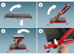 Extol Premium Ležaljka/sjedalo za montažu Extol Premum 8863302 lounger/seat 2-in-1, assembly mobile, unfolded 91x41x12cm, up to 150/120kg