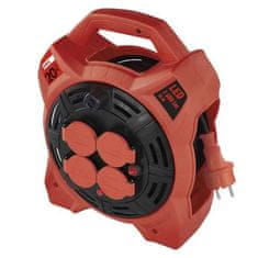 EMOS Produžni kabel na bubnju P08420 out. 20 m / 4 sockets / rubber / 230 V / 1.5 mm2 with LED reflector