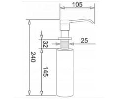 PYRAMIS Dozator deterdženta crno izdanje 028102701