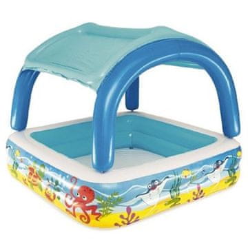 Bestway 52192 Canopy Play dječji bazen s krovom, morske životinje, 147 × 147 × 122 cm