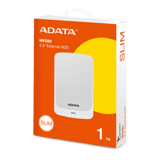 AData HV320 vanjski tvrdi disk, HDD, 1 TB, bijeli (AHV320-1TU31-CWH)