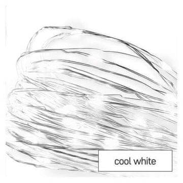 EMOS Božićni lanac D3AC01 LED Christmas nano chain silver, 10 m, outdoor and indoor, cold white, timer