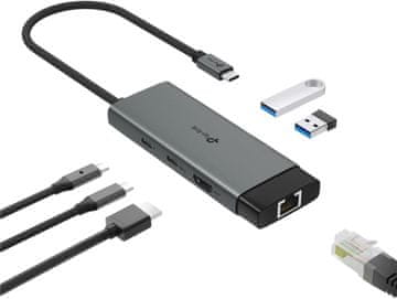 slomart TP-Link UH6120C USB C Hub - 100W, 4K HDMI, USB-C 5Gbps, USB-A, Gigabit Ethernet, za MacOS, Windows, Linux, iPad, Android, ChromeOS, Nintendo