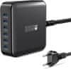 285W USB C punjač, PD 100W + 65W, 6-portni GaN-III brzi punjač. Kompatibilan s MacBook, Dell, iPhone, Samsung, Xiaomi, iPad, Steam Deck.
